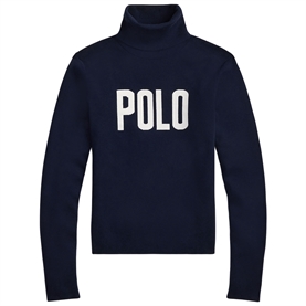Polo Ralph Lauren Logo Turtleneck Sweater, Hunter Navy